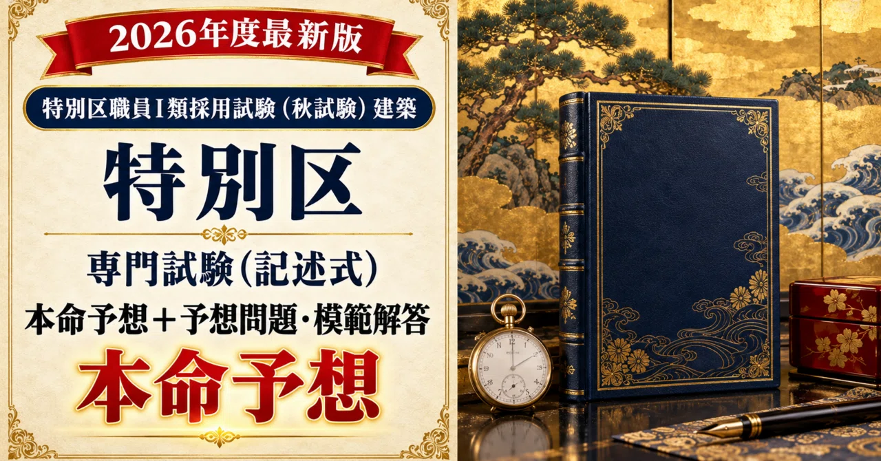 特別区 Ⅰ類 建築 対策パック｜たなか＠元府庁人事｜公務員予備校講師