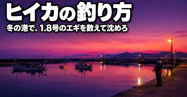 ヒイカの釣り方｜エギングは1.8号で常夜灯の下のタナを探れ