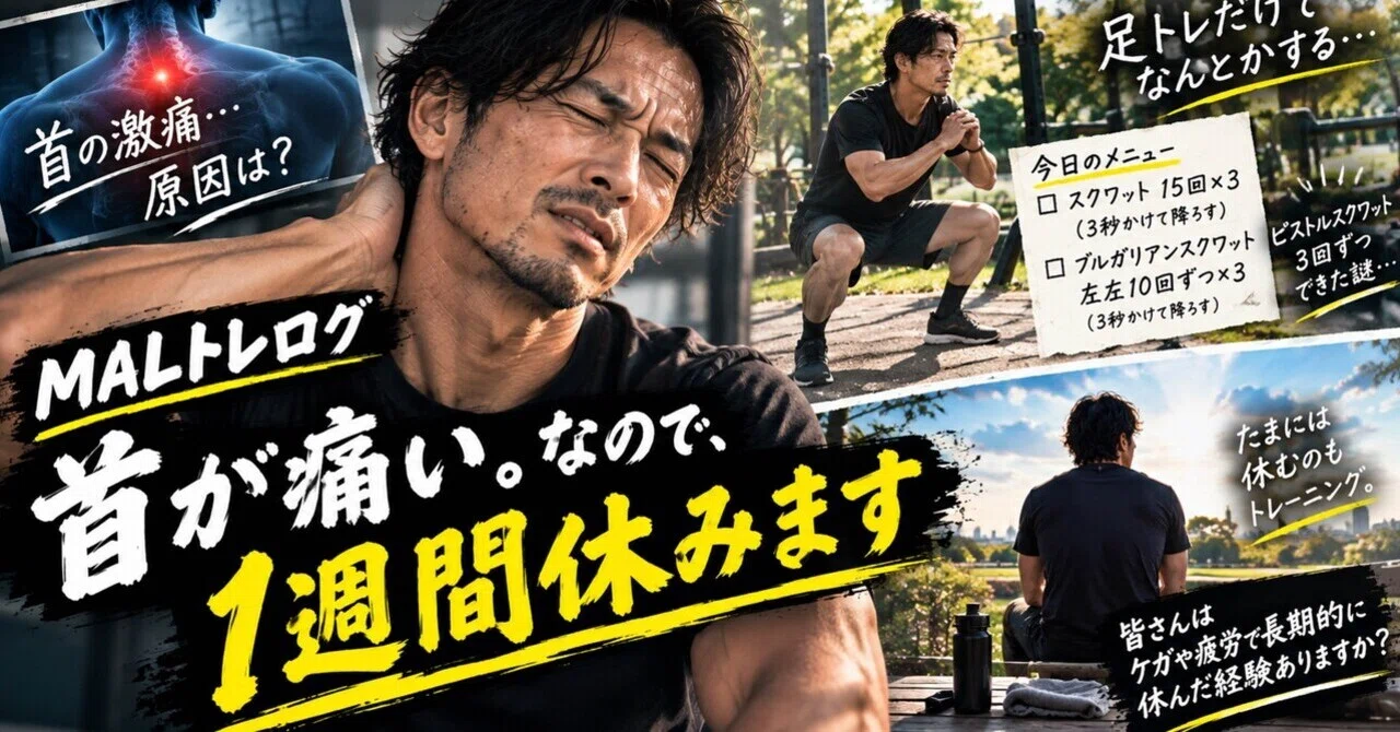 MAL Training Log #63 | My neck hurts. So, I'm taking a week off｜MALトレ