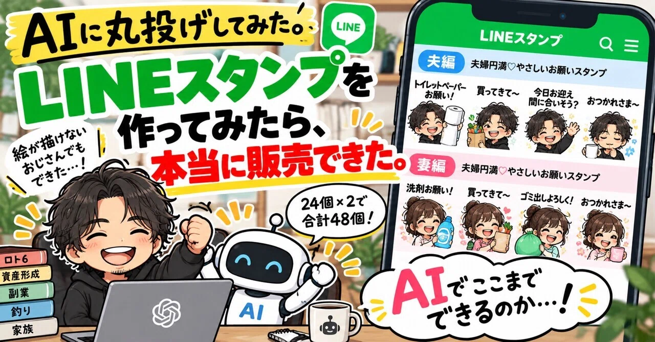 I left LINE sticker production entirely to AI, and I actually managed ...