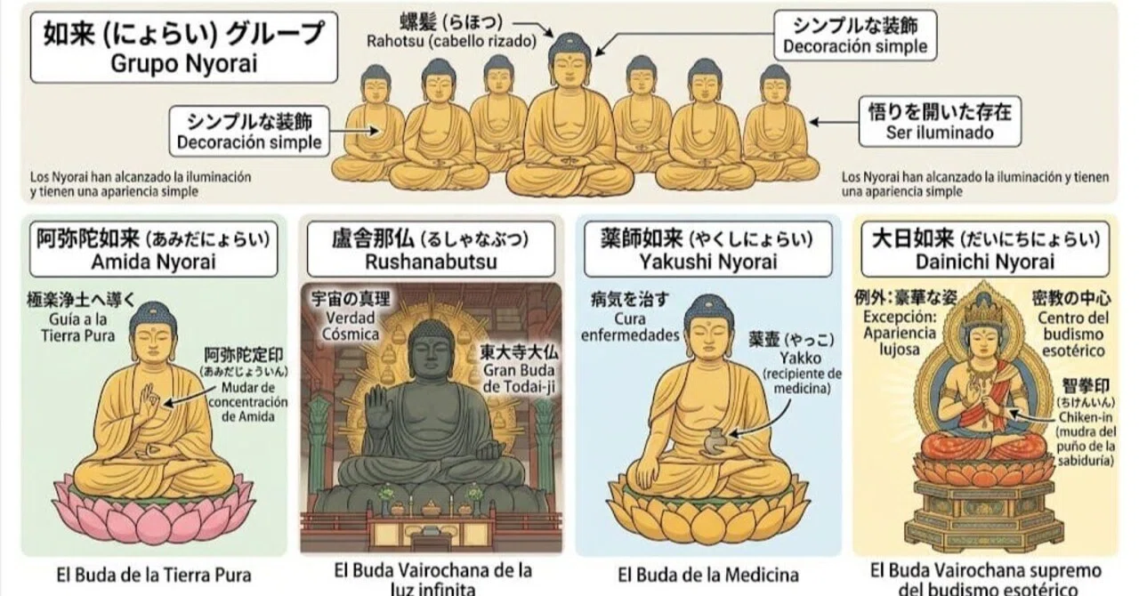 仏像の見分け方・如来様編：ハンドサインと「超人の特徴」｜ichiwawa