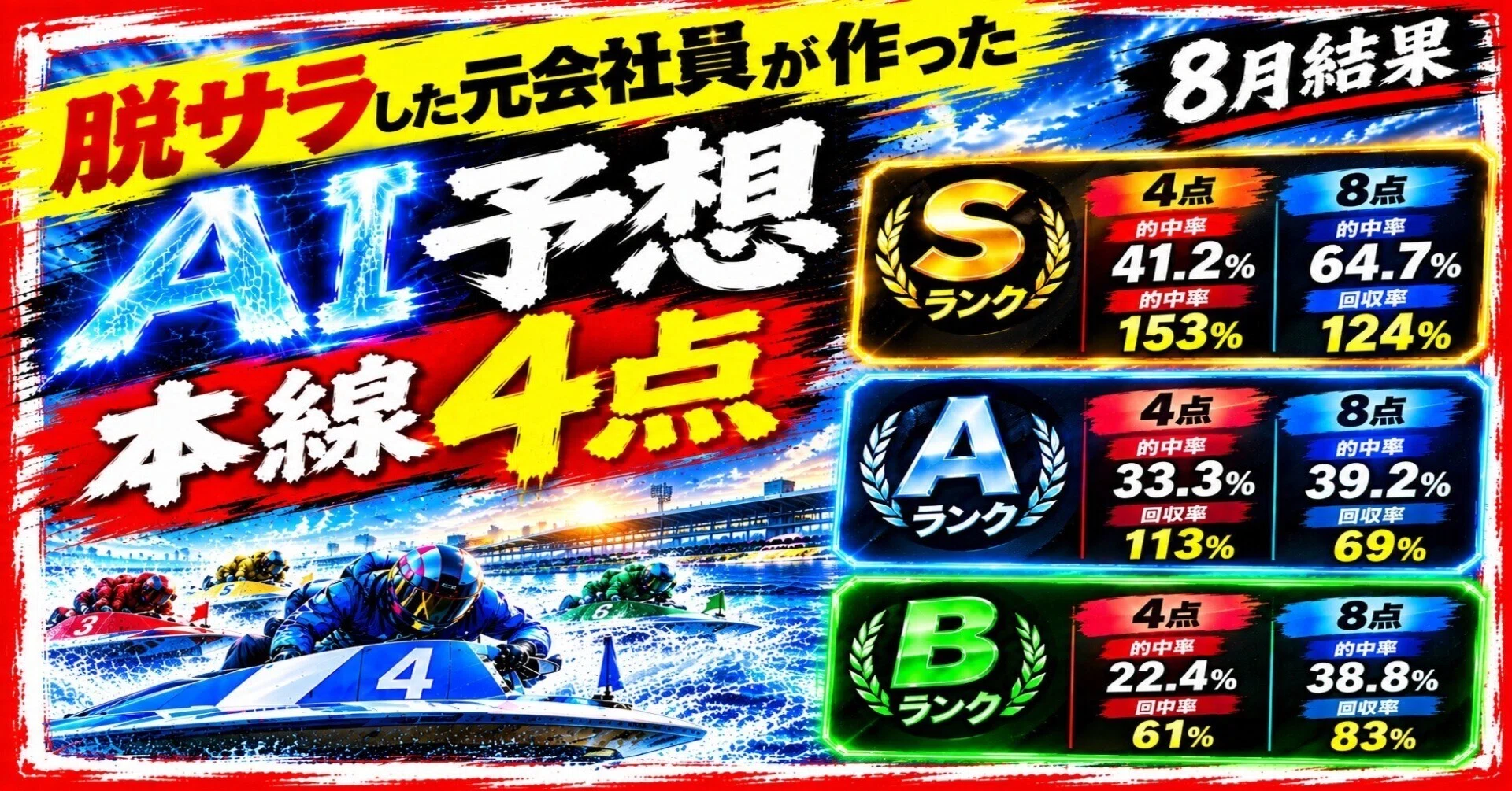 10月1日】脱サラした元会社員が作った競艇AI予想｜本線4点・抑え4点の