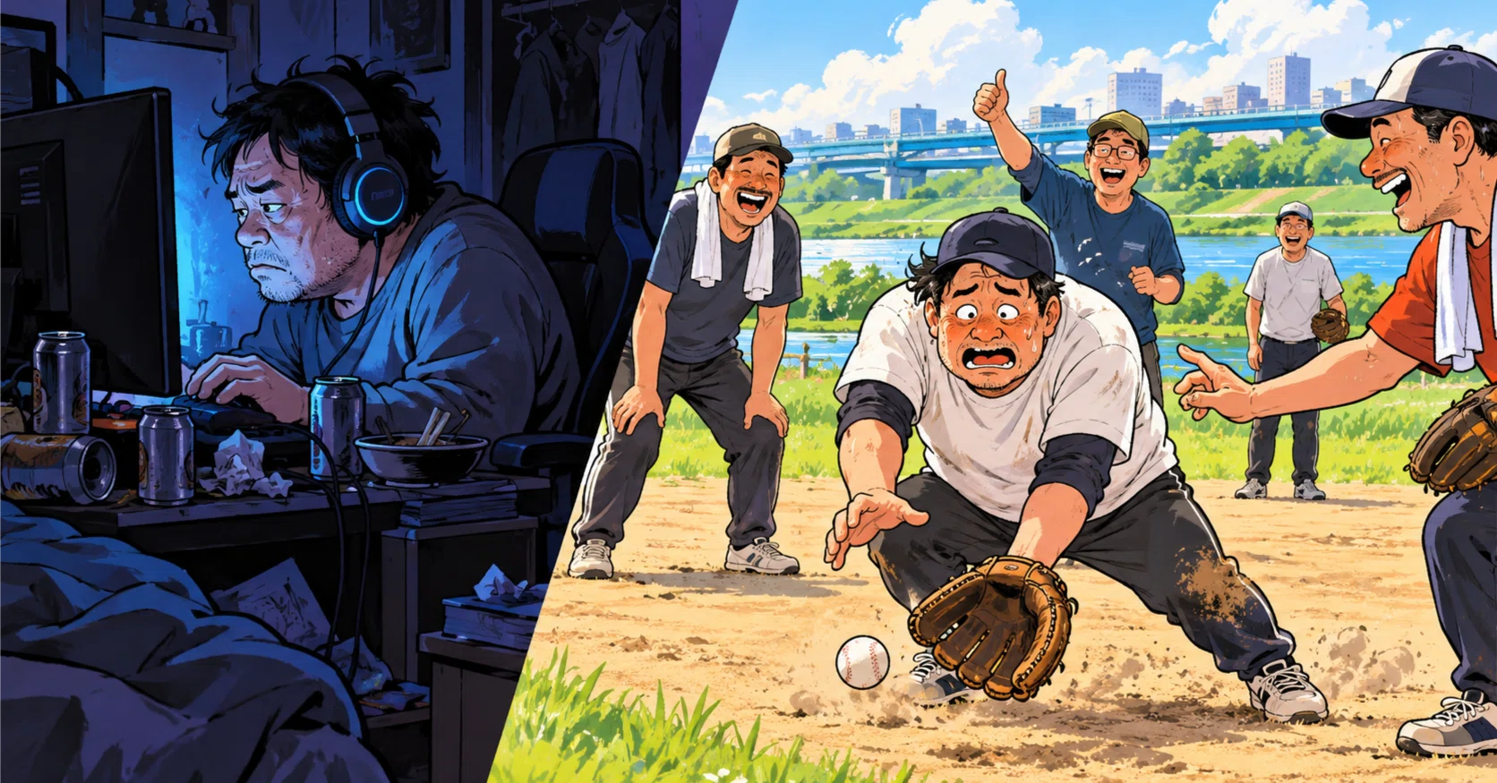 野球もゲームも同じ遊びだろ」と思うなら、一度草野球を見に行けばいい