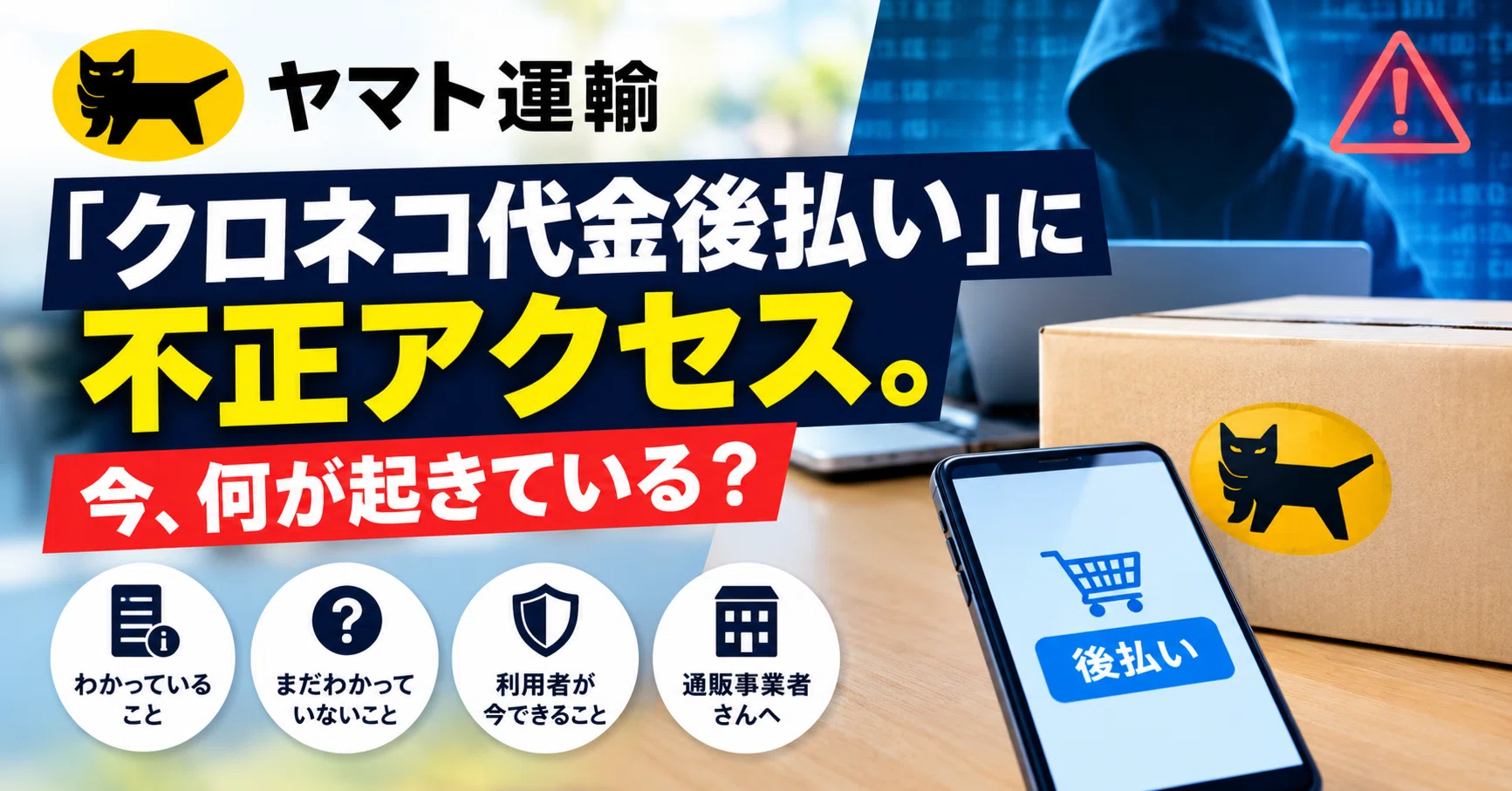 ヤマト運輸「クロネコ代金後払い」に不正アクセス。｜斎藤元有輝