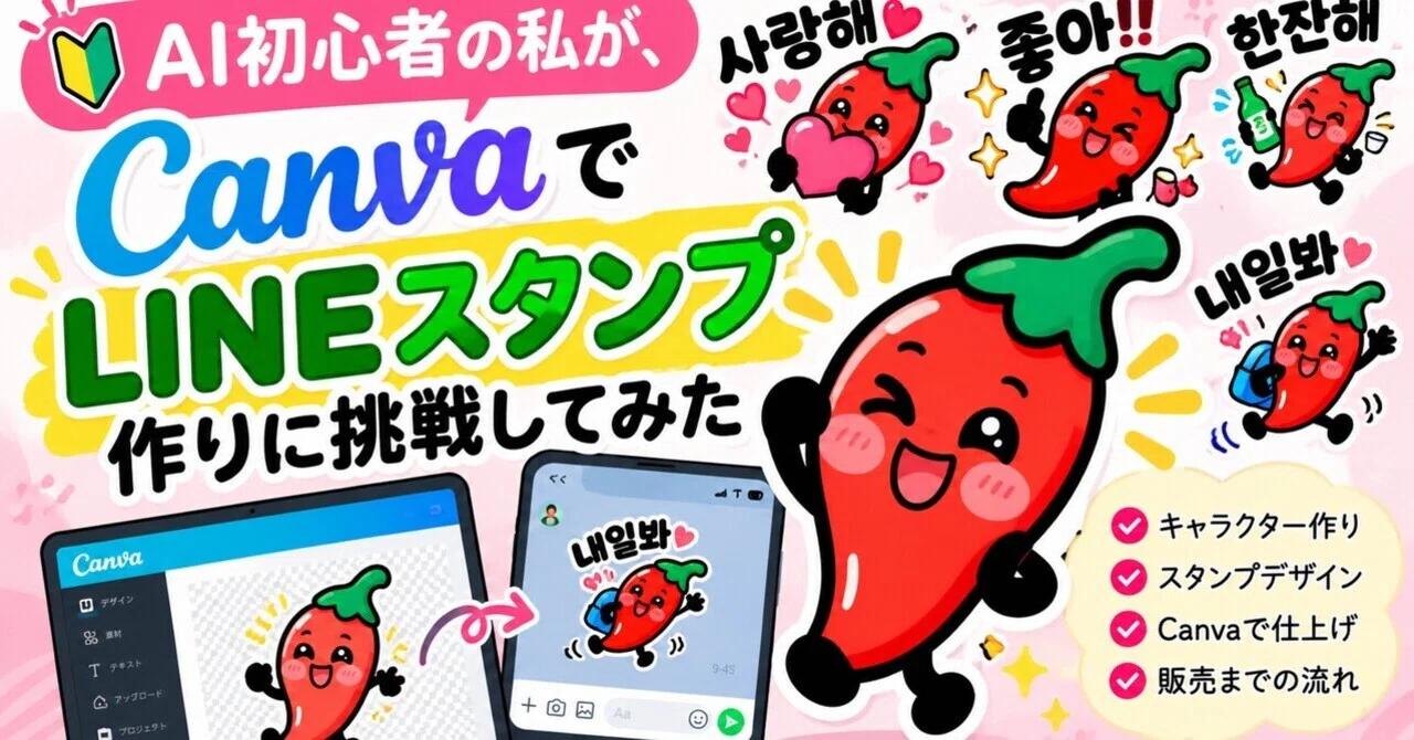 As an AI beginner, I tried my hand at making LINE stickers with Canva ...