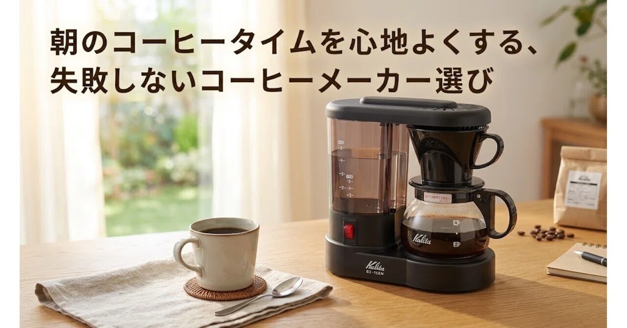 朝のコーヒータイムを心地よくする、失敗しないコーヒーメーカー選び
