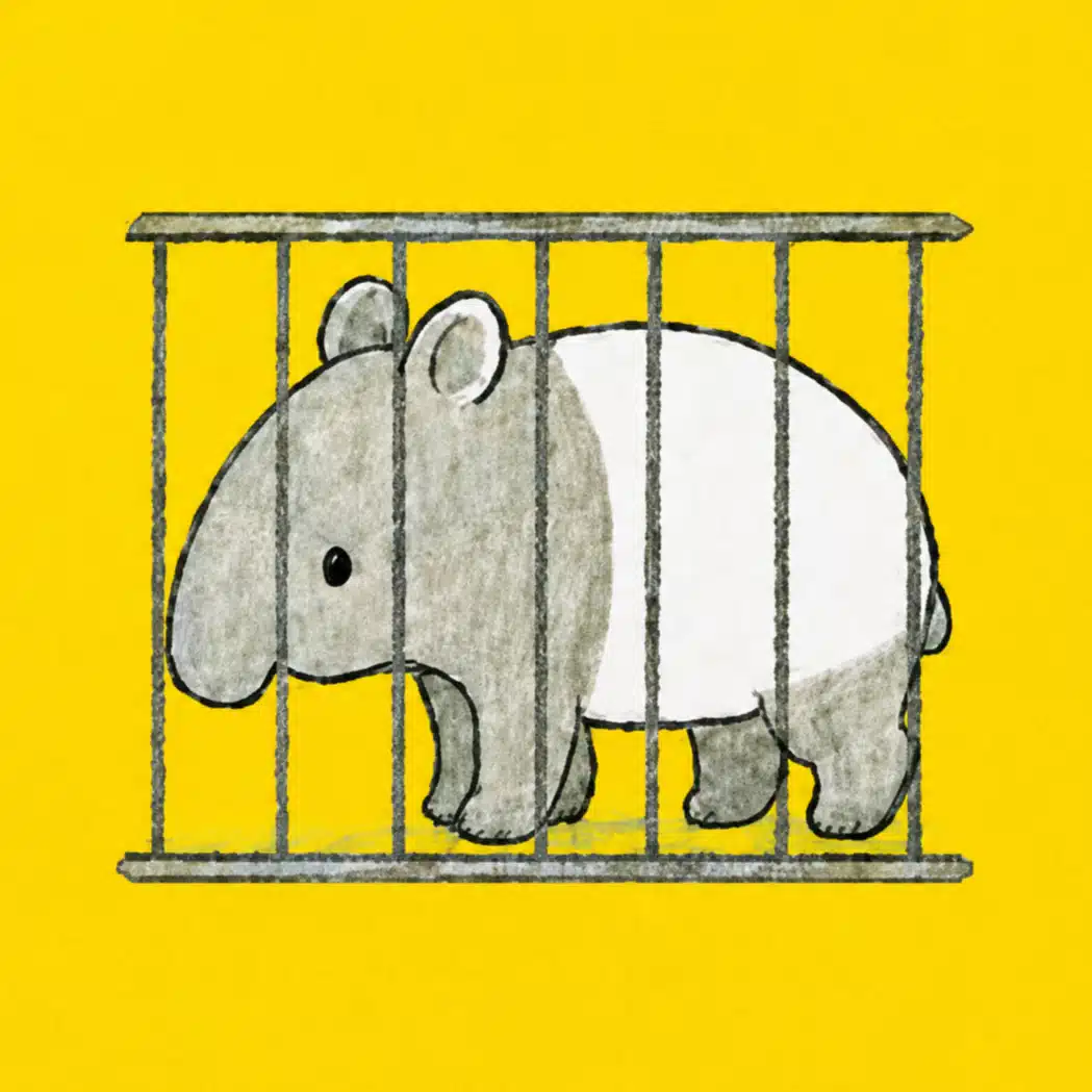 おりの中のバク