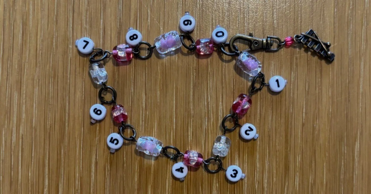 I made my own row counter with jump rings and beads! I want to stop ...