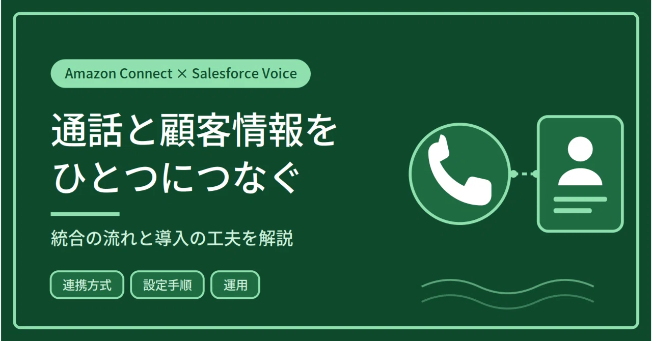 Amazon Connect와 Salesforce Voice의 연동 방법은? 통합 흐름과 도입 시 고려 사항 해설｜グローバルウェイ ...