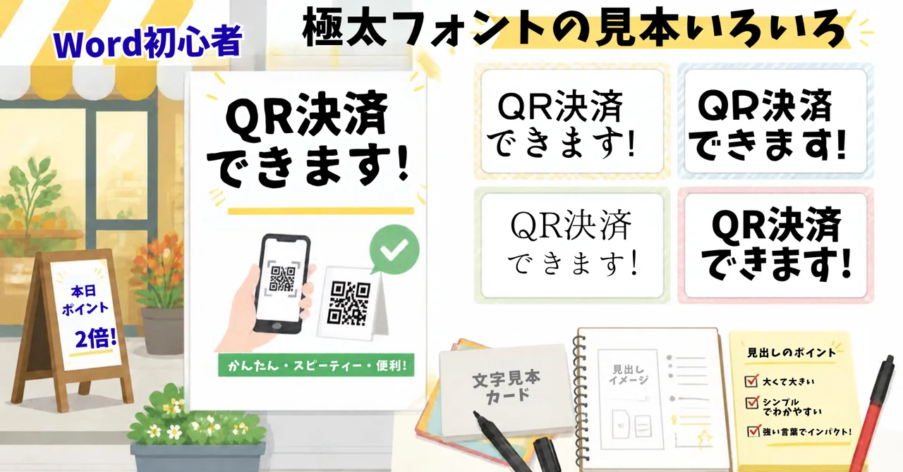Standard Extra-Bold Japanese Fonts in Word for Posters｜brix stockwell