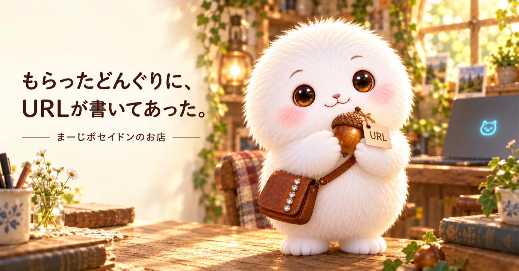 毛玉からどんぐりをもらった。URLが書いてあった。｜CodeyNode