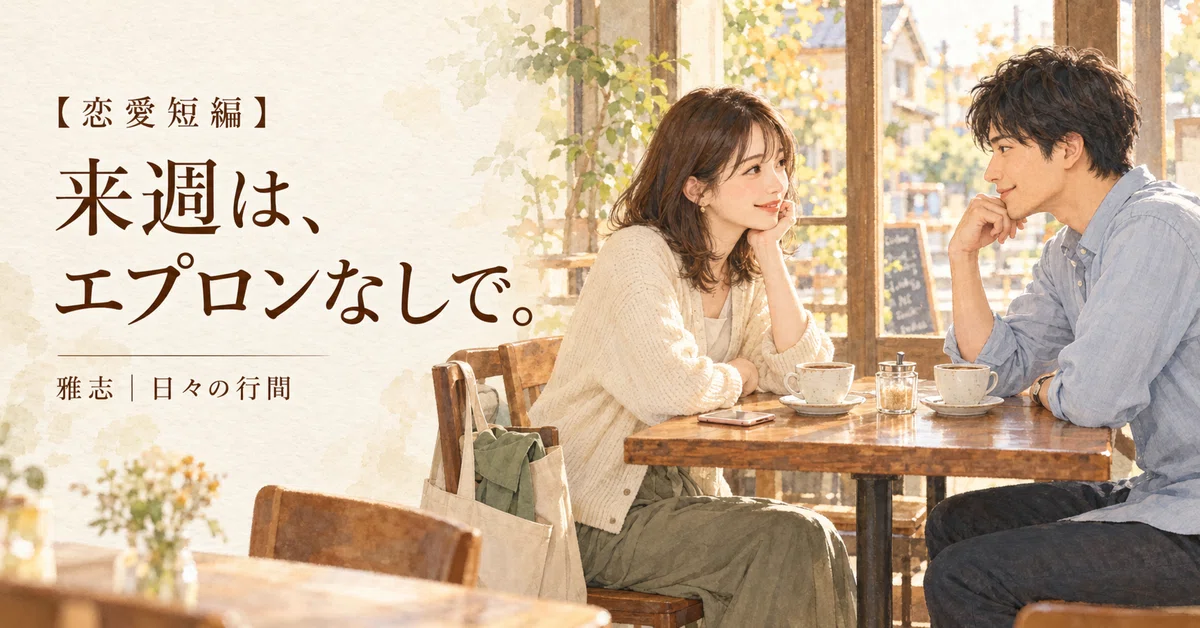 [Romance Short Story] Next week, without an apron.｜雅志｜日々の行間