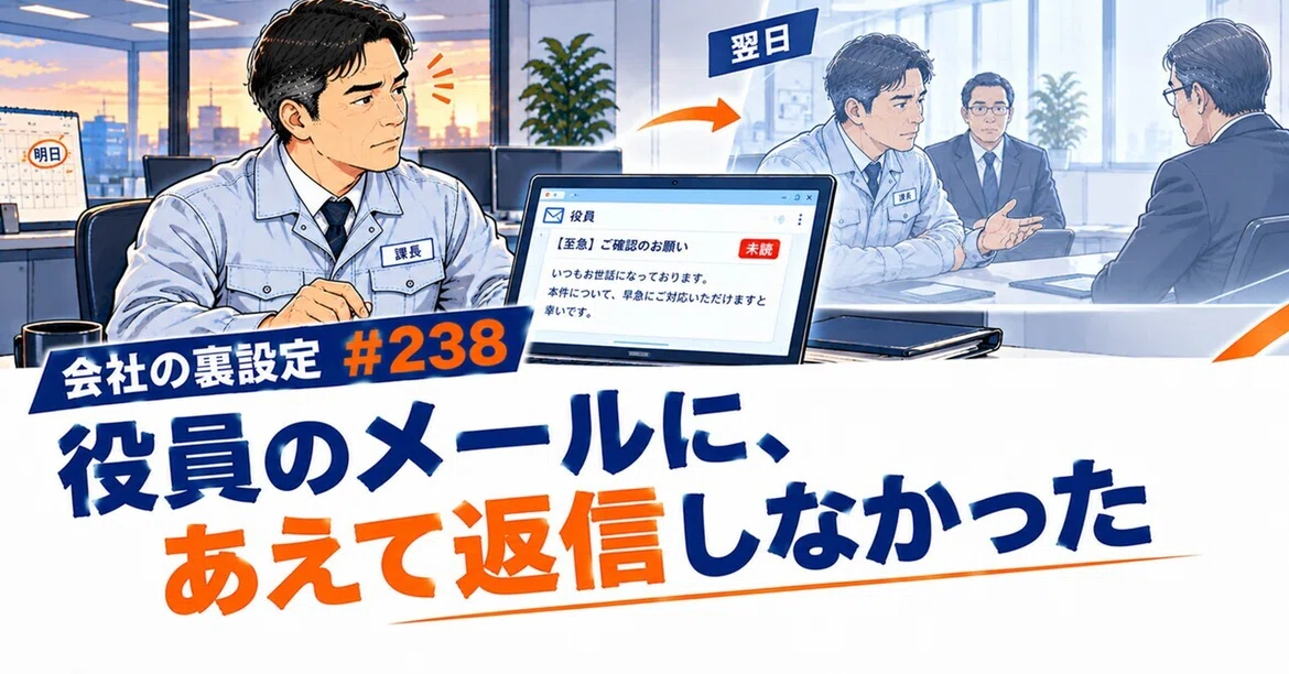 役員のメールに、あえて返信しなかった｜コトログ