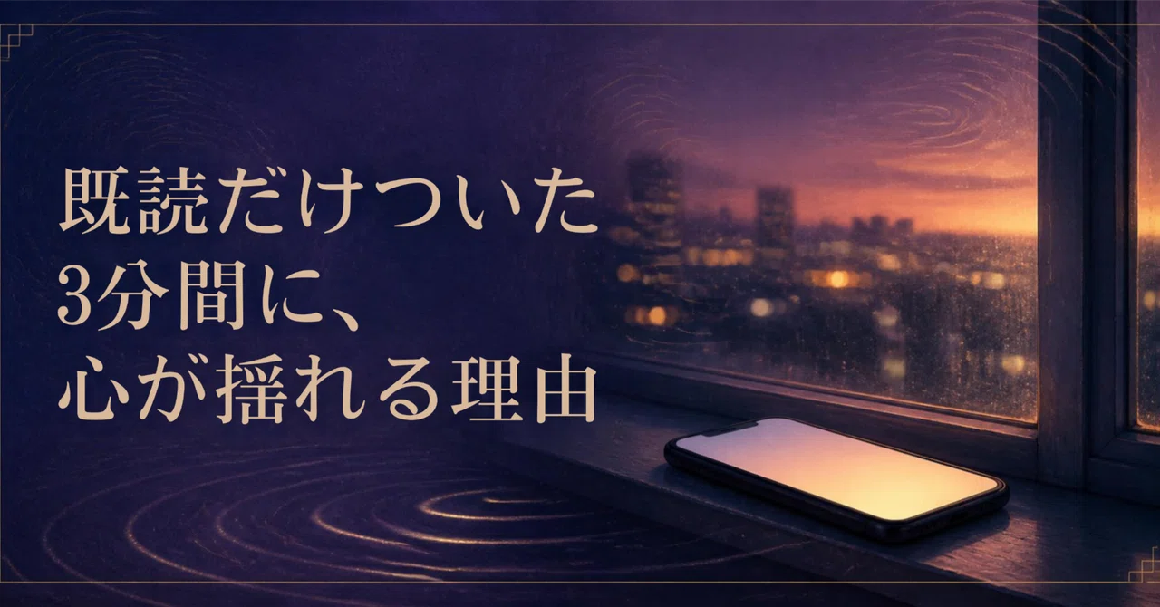 Why the 3 minutes after a message is 'read' can shake your heart｜月あかり運勢ラボ