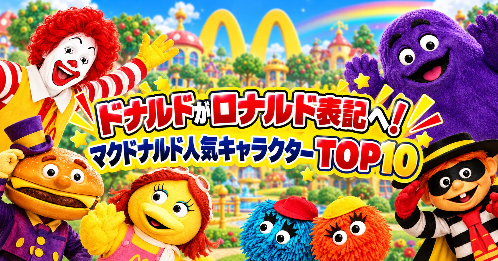 ドナルドがロナルド表記へ！マクドナルド人気キャラクターTOP10｜読ま