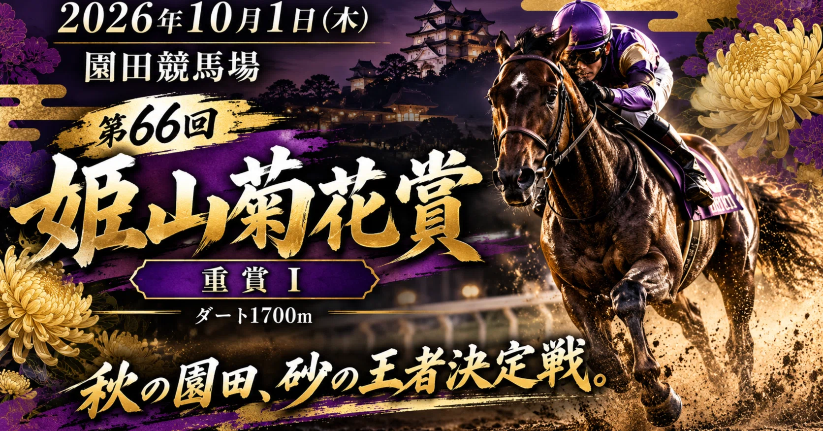 姫山菊花賞2026結果】オマツリオトコ大外一気でアタマ差V！マルカ