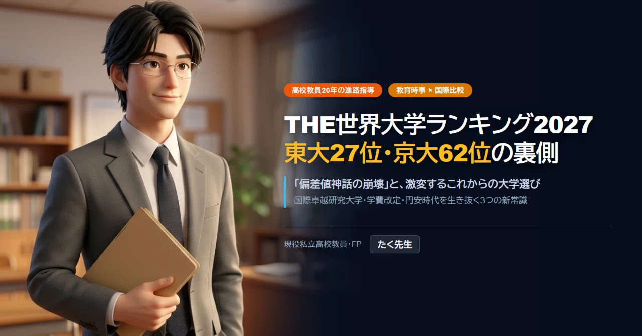 世界大学ランキングで日本の大学は何位？東大27位・京大62位の実態と偏差値の罠を徹底解剖