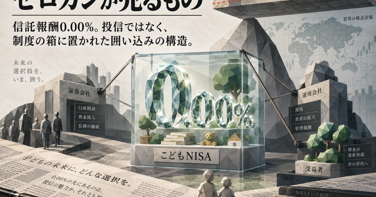 What SBI's 0.00% 'Zero-Can' is selling is not an investment trust｜構造解体新書