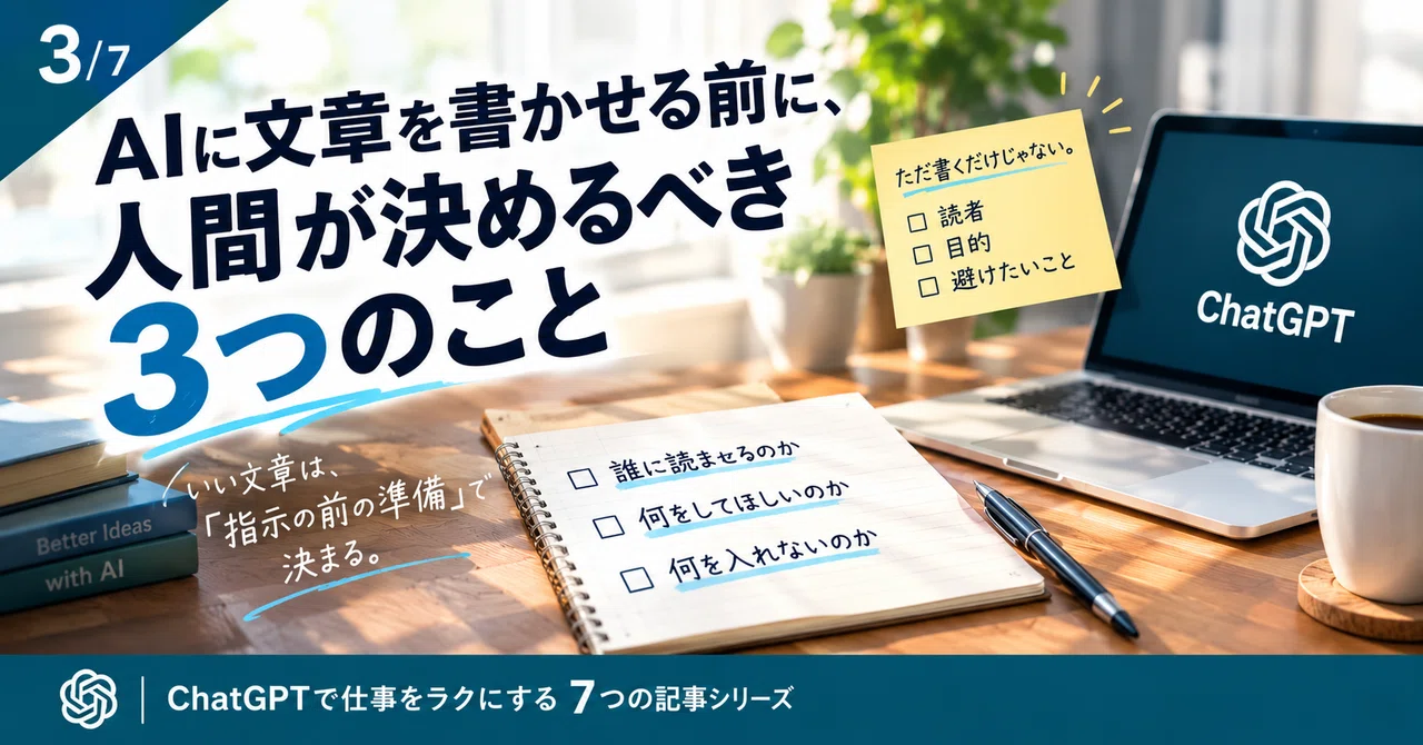 Three Things Humans Should Decide Before Having AI Write Text｜湊