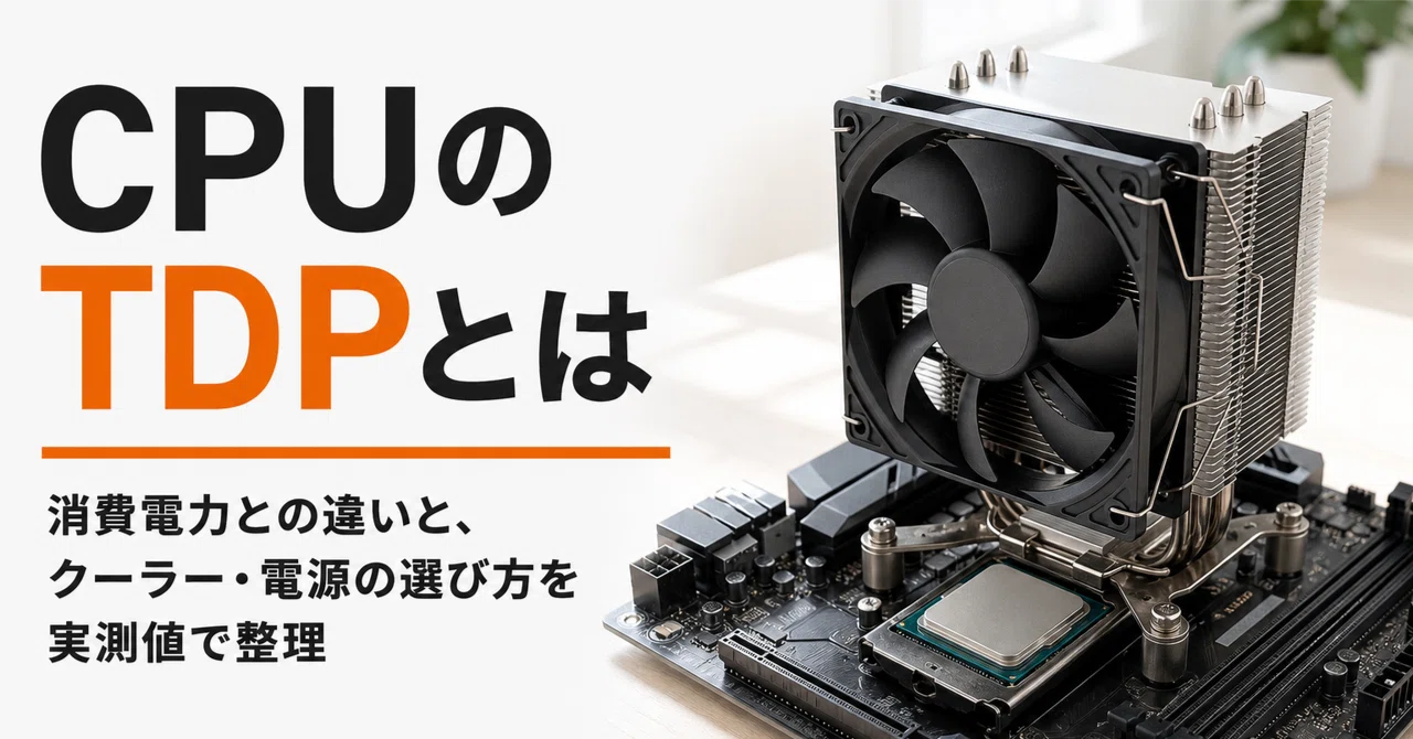 CPUのTDPとは 消費電力との違いと、クーラー・電源の選び方を実測値で