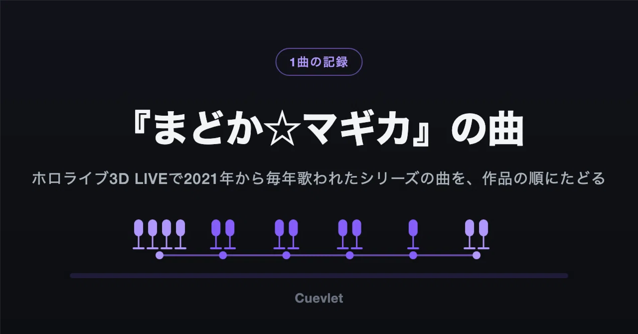 ホロライブ3D LIVEで歌われた『まどか☆マギカ』の曲を、テレビ ...