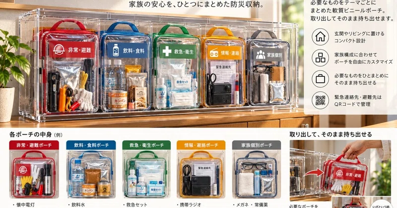 防災グッズを「しまう」から「すぐ持ち出す」へ