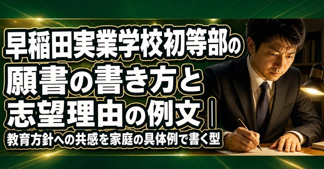 【専用】早稲田実業学校初等部 ・農大　願書の書き方セット 早稲田実業学校初等部の願書の書き方と志望理由の例文｜教育方針への