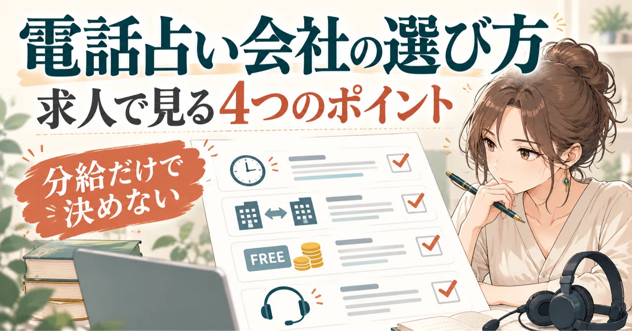 電話占い会社の選び方|占い師が求人・募集要項で確認したい4つのポイント