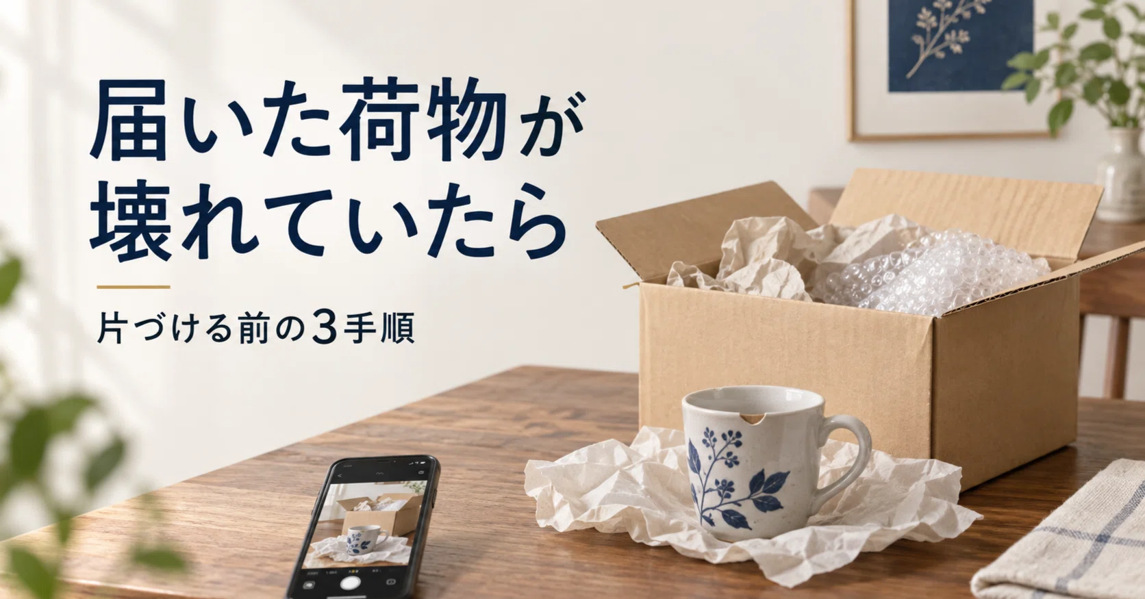 自宅保管ですのです。 箱等は少し傷があります。 届いた荷物が壊れていたら｜片づける前に残す3つの記録｜Quiet Systems