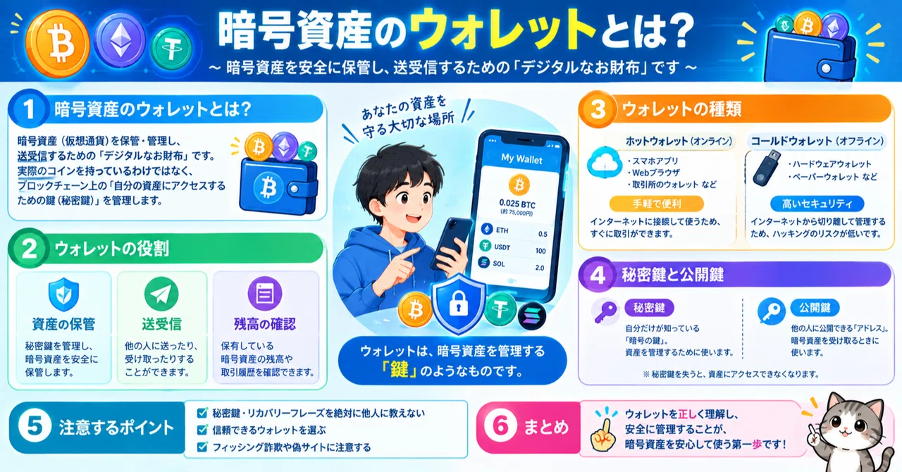 What is a Crypto Wallet? A Beginner's Guide to Types and Features｜しゅうた