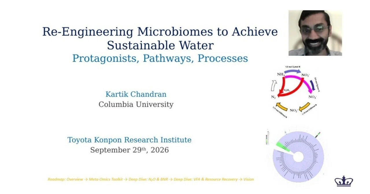 Webinar on microbiome-based wastewater treatment with Professor Kartik ...