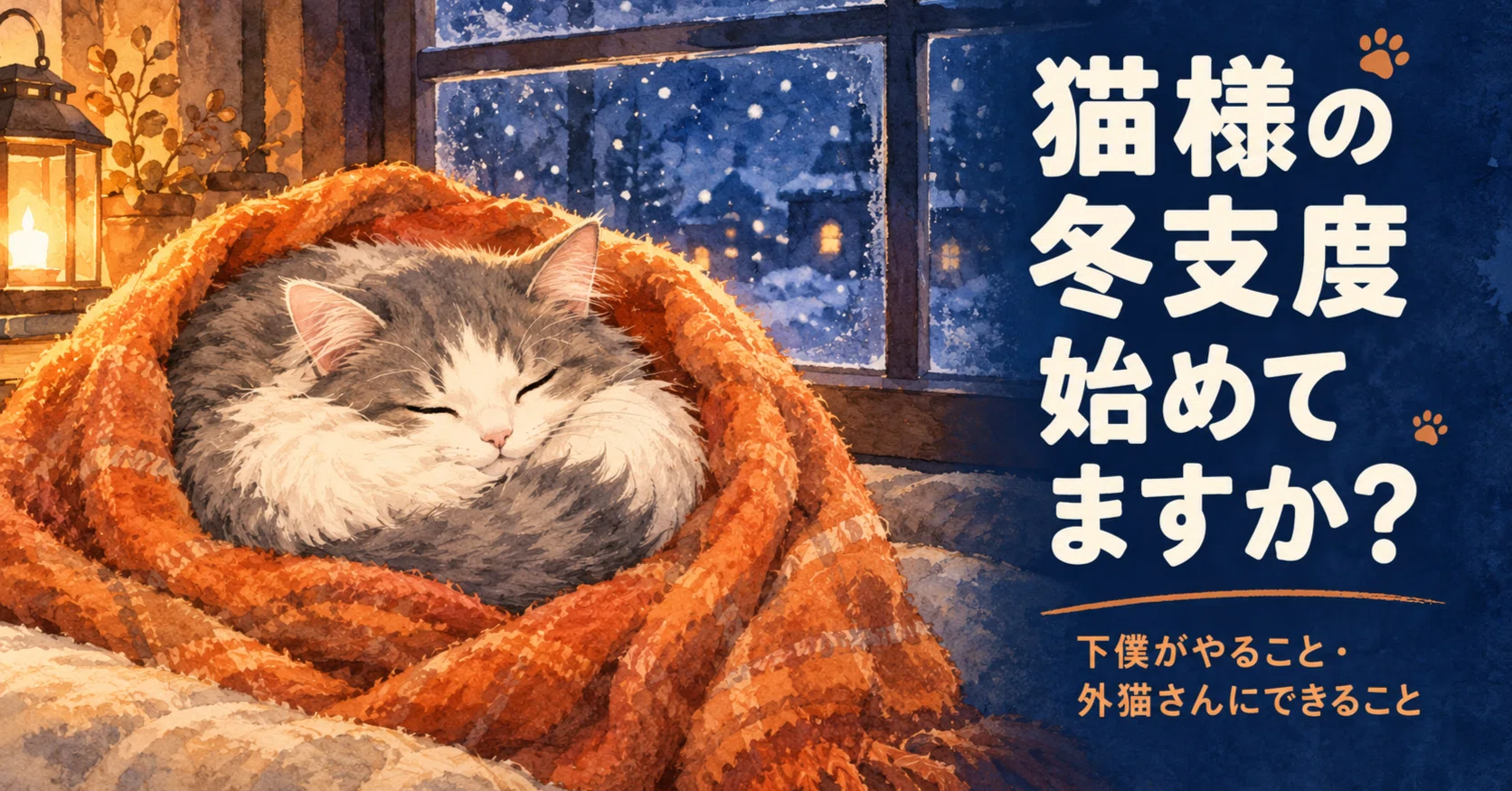 猫様の冬支度、始めてますか？下僕がやること・外猫さんにできること全