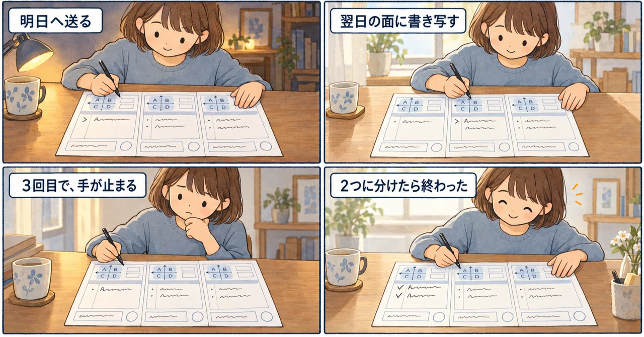 ️ After copying the same task three times, my pen asked, "Are you ...