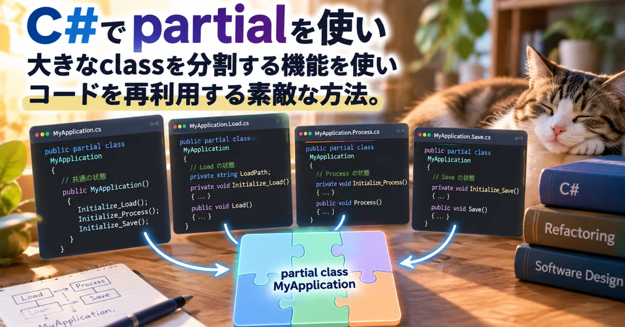 A wonderful way to reuse code by using partial in C# to split large ...