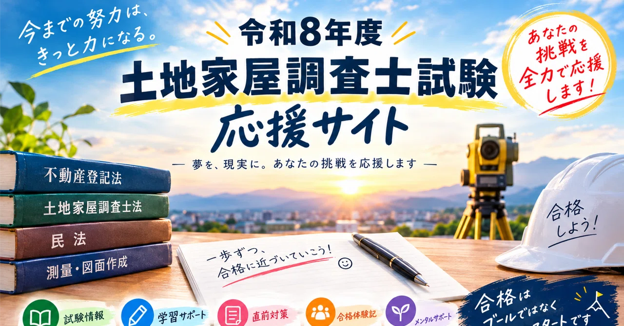 令和8年度 土地家屋調査士試験 直前応援！｜ミスターD