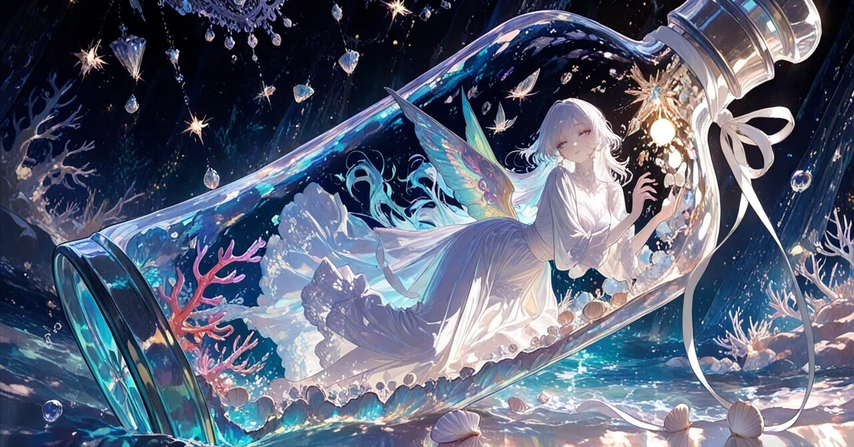 [Prompt Distribution] Clione motif trapped in a bottle｜打鎮