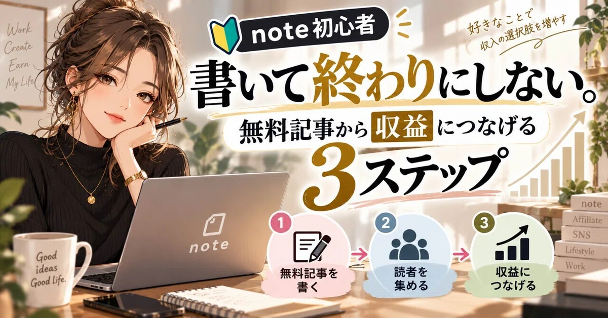 [note Beginners] Don't just write and stop. 3 steps to turn free ...