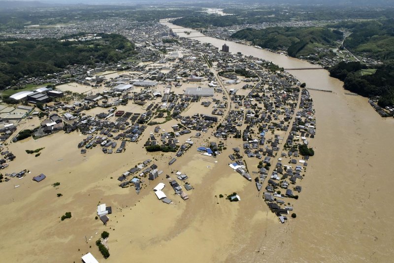カンバン_熊本県人吉市で氾濫した球磨川