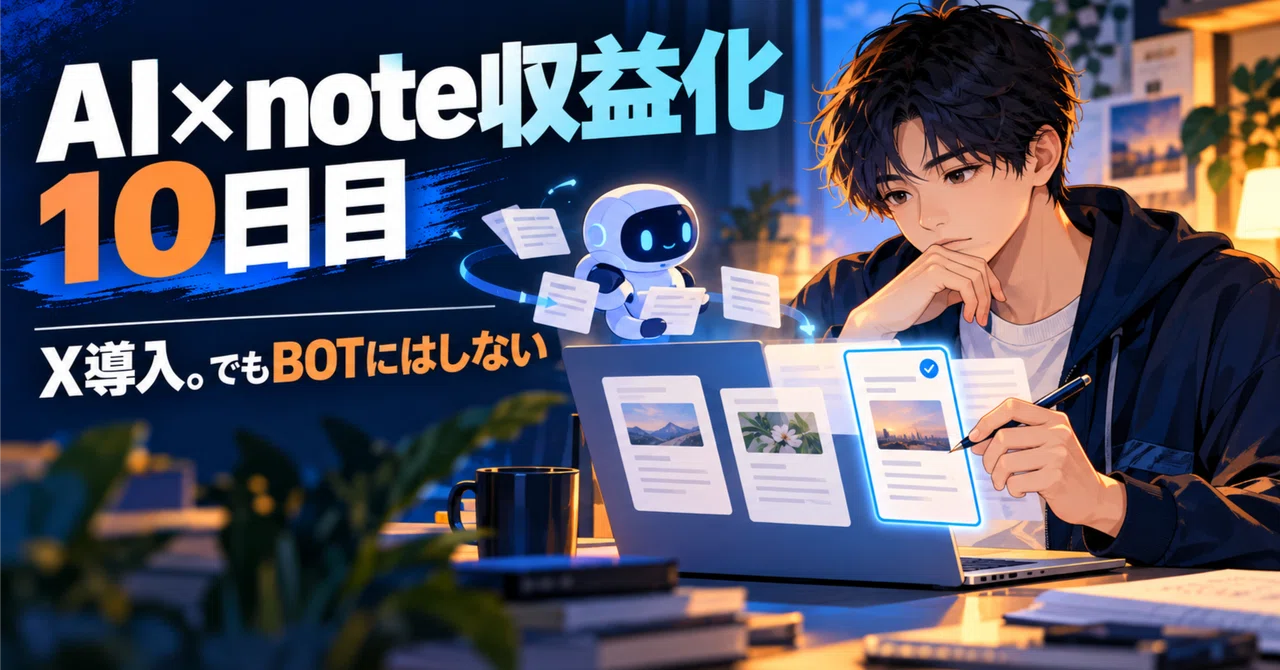 [Day 10 of AI x note Monetization] I've started preparing to introduce ...