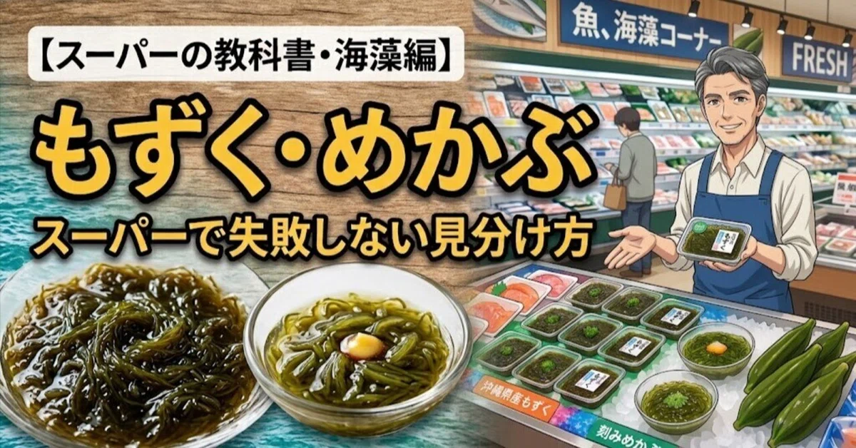 もずく・めかぶ、スーパーで失敗しない見分け方【スーパーの教科書