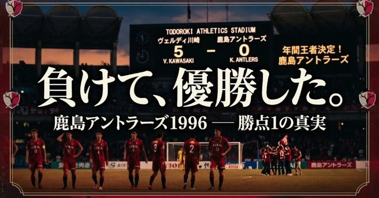 負けて、優勝した。──鹿島アントラーズ1996、勝点1の年｜ワーディー