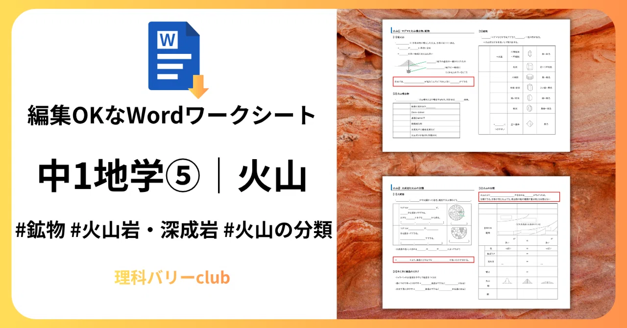[1st Year Junior High Earth Science 5] Volcanoes | A Word Worksheet ...