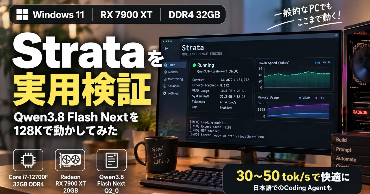 131072 Note Practical verification of Strata with RX 7900 XT + DDR4 32GB + Windows ...