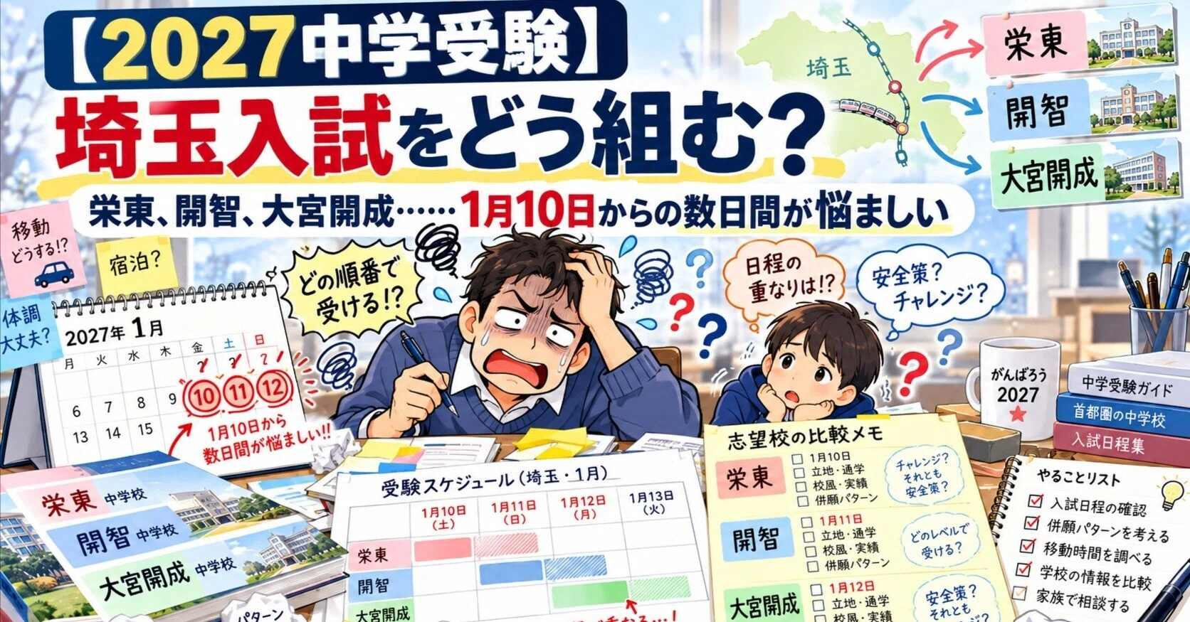 2027中学受験】1月の埼玉入試の学校比較｜Sanchi