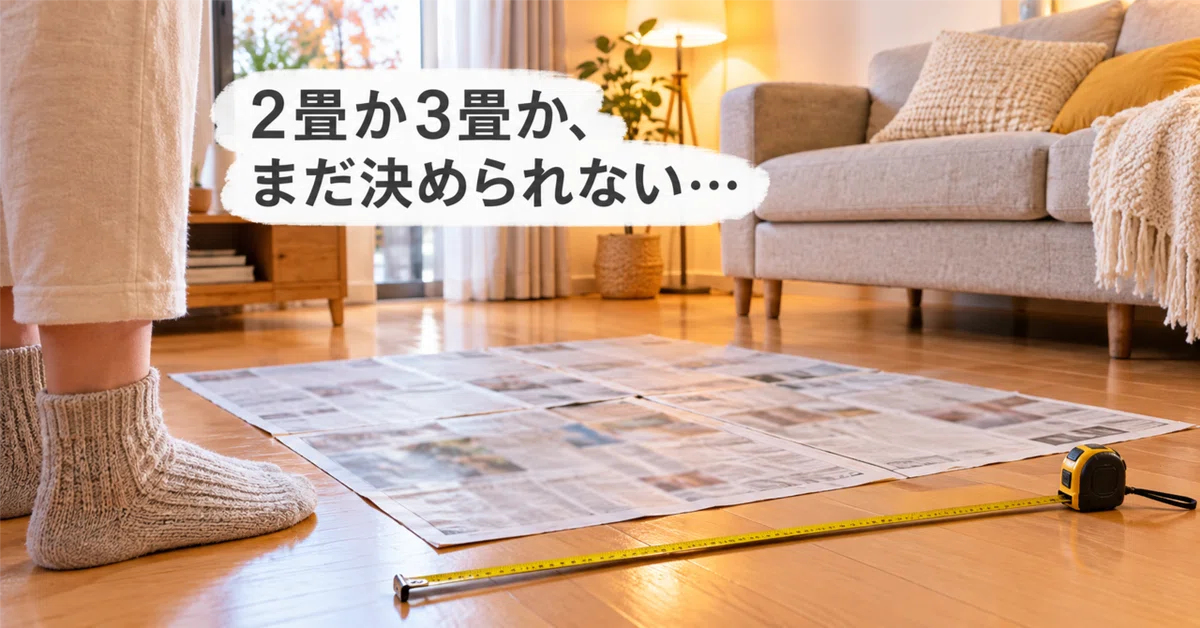 ホットカーペットは2畳と3畳どっち？パナソニックで比べたら、差は