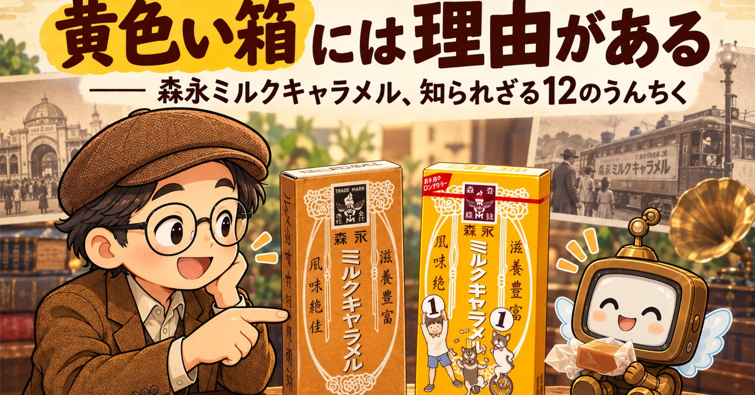 森永 ミルクキャラメル 幕 看板 ポスター 非売品 レトロ 昭和 エンゼル坊や 黄色い箱には理由がある――森永ミルクキャラメル、知られざる12の