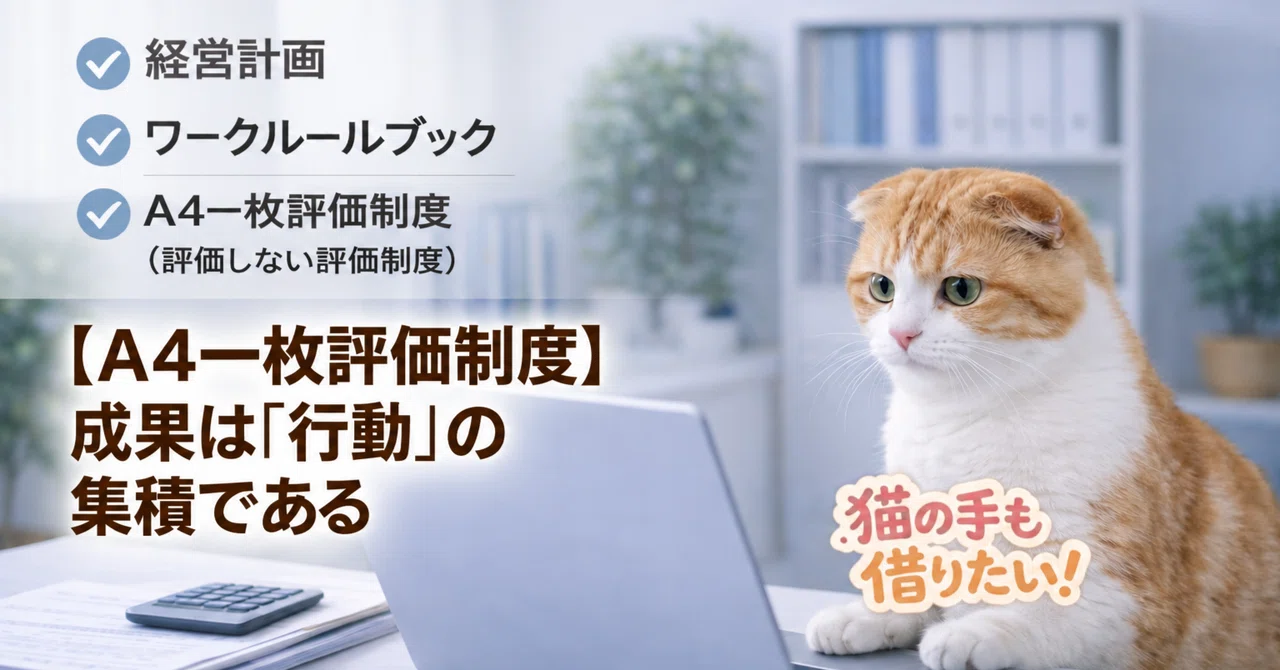 【A4 One-Sheet Evaluation System】 Results are the Accumulation of ...