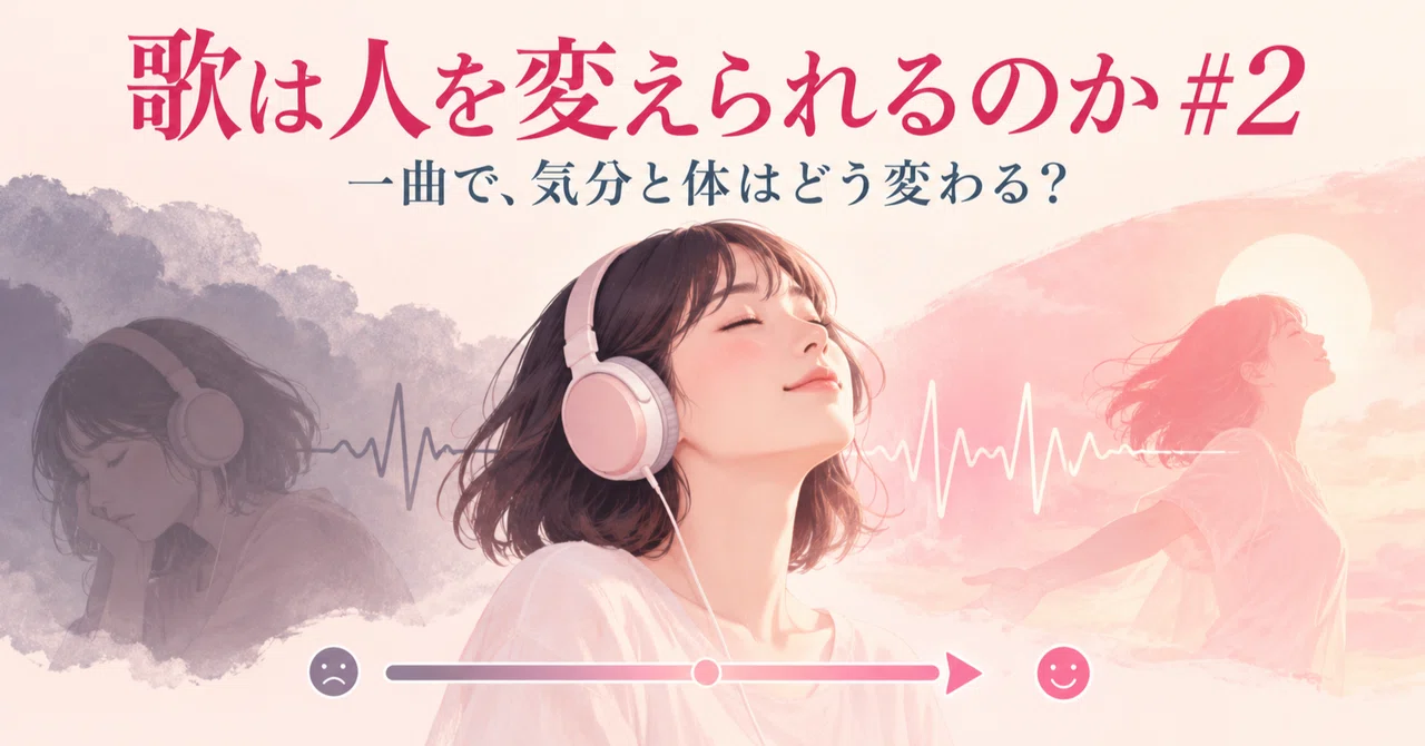 一曲で、気分と体はどう変わる？｜歌は人を変えられるのか #2
