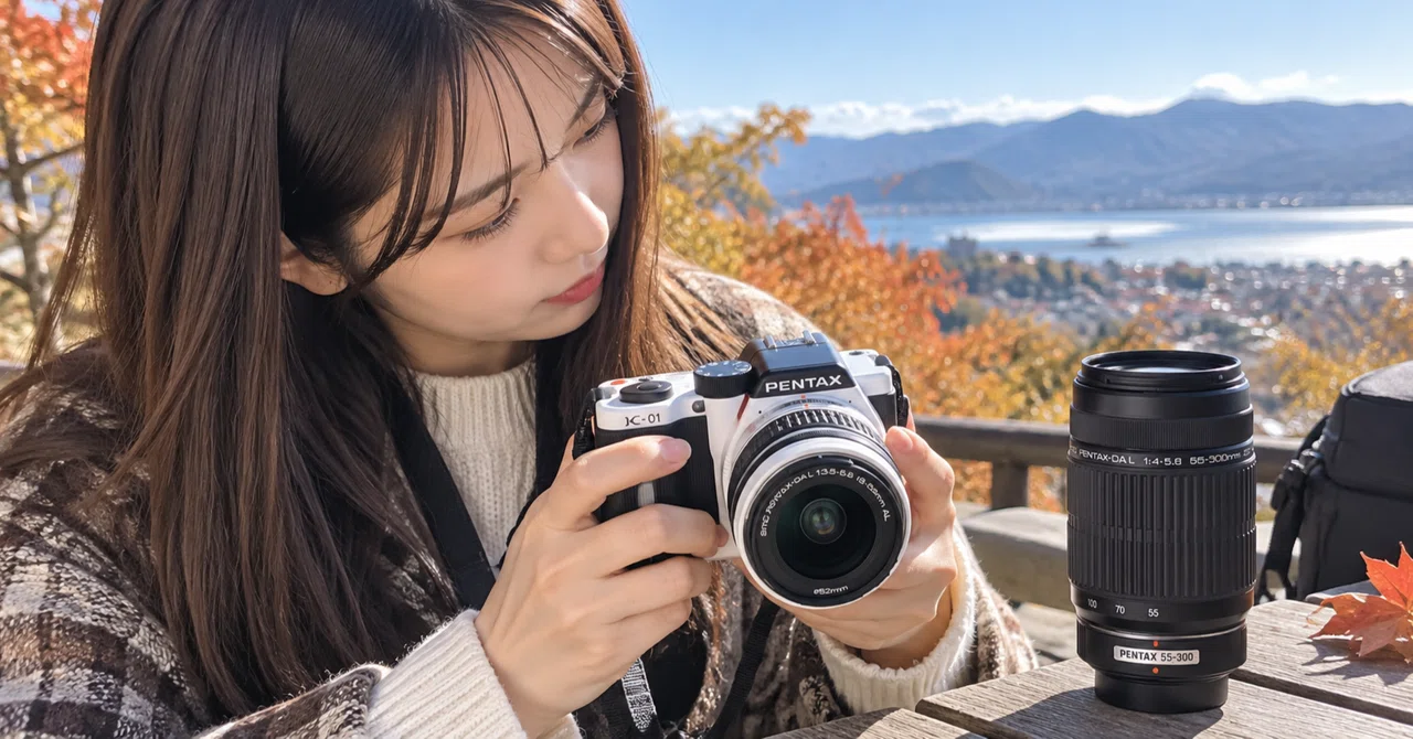 Enjoying a slightly retro photo time with the PENTAX K-01 double zoom ...