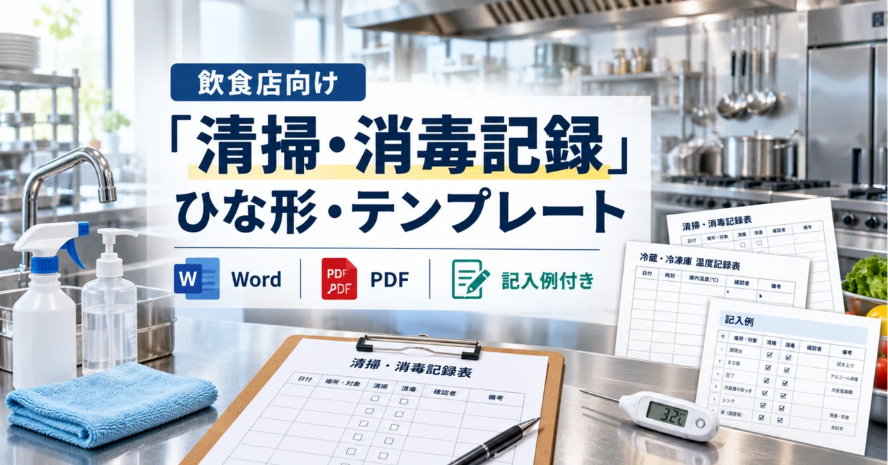 Cleaning and Disinfection Record Template for Restaurants | Includes ...